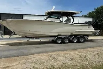 Your Next Boat! Yacht Photos Pics 2023 High-Tech Marine Quad Axle Aluminum Trailer &nbsp;for 2024 Scout 377 LXF is available at additional cost