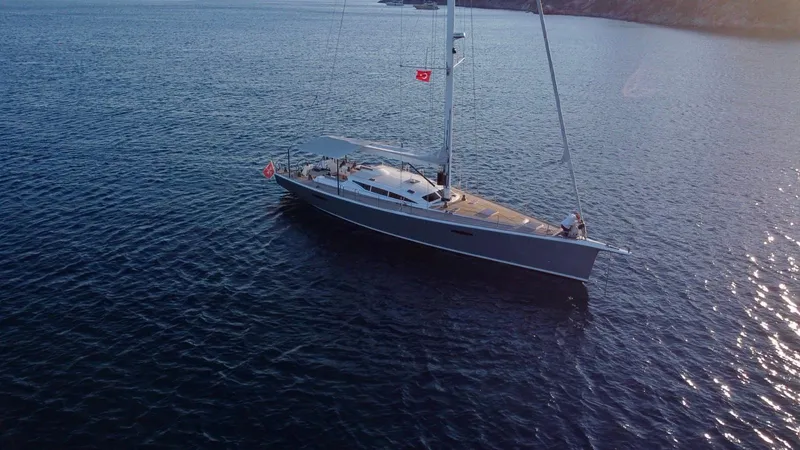 Touché Yacht Photos Pics Sailing yacht "Windseeker Raised Pilot Saloon 2010" on calm blue sea.