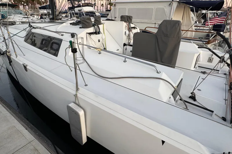 Expresso Yacht Photos Pics 2019 Pogo 36 sailboat docked, featuring sleek design and modern equipment.
