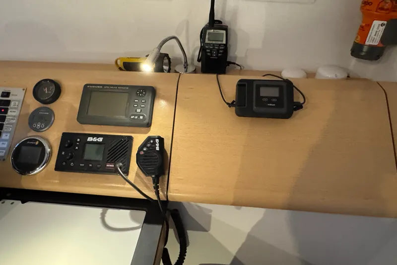 Expresso Yacht Photos Pics Navigation equipment on a 2019 Pogo 36 yacht control panel.