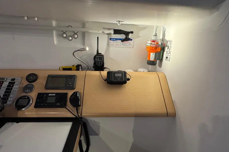 Expresso Yacht Photos Pics Navigation equipment on a 2019 Pogo 36 yacht control panel.