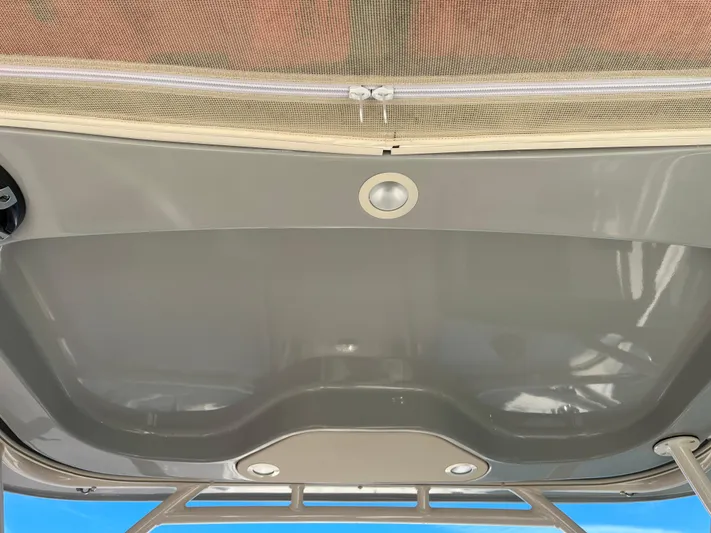  Yacht Photos Pics 2023 Grady-White Freedom 275 boat interior ceiling with lighting and netting.