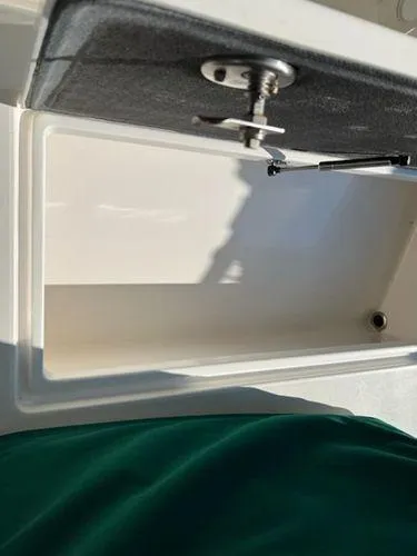  Yacht Photos Pics Open storage compartment on a 2008 Spectre 34 boat.