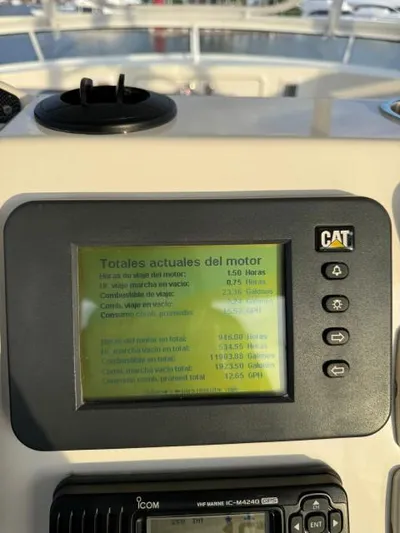  Yacht Photos Pics Boat control panel displaying engine data on a 2012 Riviera Convertible.