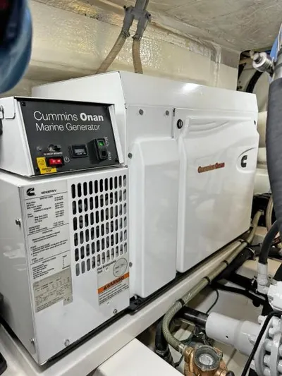  Yacht Photos Pics Cummins Onan marine generator in 2012 Riviera Convertible engine room.