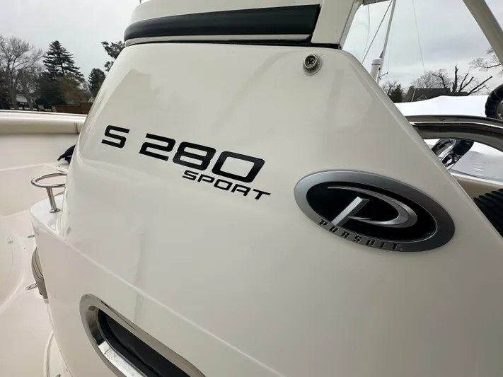 The Bounty Yacht Photos Pics Close-up of Pursuit S 280 Center Console boat, year 2017.