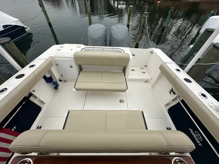 The Bounty Yacht Photos Pics Interior view of a 2017 Pursuit S 280 Center Console boat.