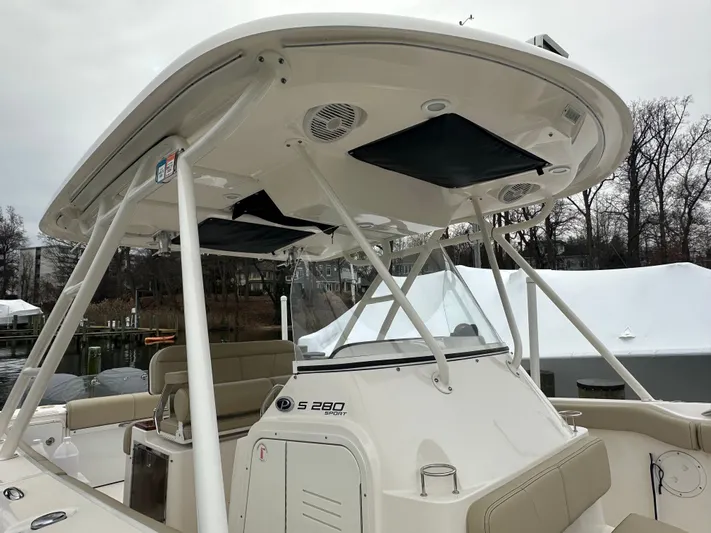 The Bounty Yacht Photos Pics 2017 Pursuit S 280 Center Console boat at dock.