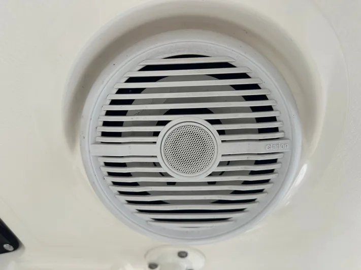 The Bounty Yacht Photos Pics Clarion speaker on Pursuit S 280 Center Console boat, year 2017.