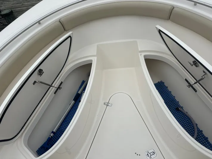 The Bounty Yacht Photos Pics Storage compartments in 2017 Pursuit S 280 Center Console boat.