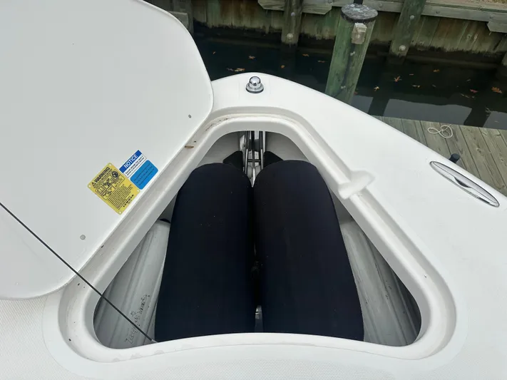 The Bounty Yacht Photos Pics Storage compartment in Pursuit S 280 Center Console boat, 2017 model.