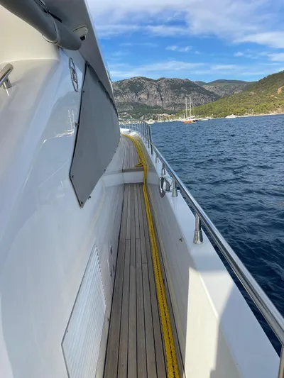 Tmr Yacht Photos Pics Custom 84 yacht deck with scenic mountain and sea view, 2018 model.