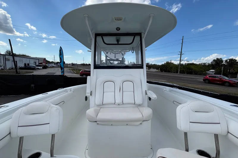  Yacht Photos Pics 2018 Sea Hunt Gamefish 30 Forward Seating boat with white interior and clear sky background.