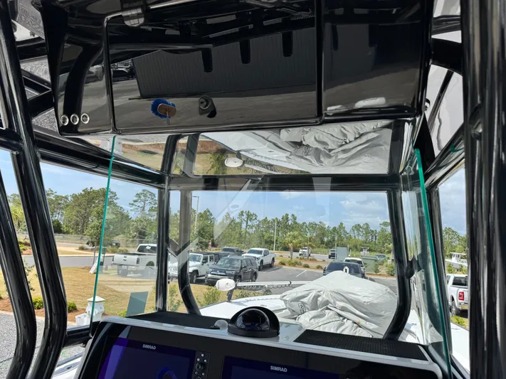  Yacht Photos Pics 2022 Cape Horn 32 T boat interior with advanced navigation system and panoramic view.