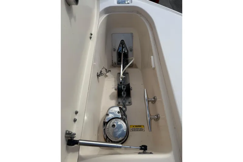  Yacht Photos Pics 2007 Grady-White Bimini 306 anchor locker with chain and winch system.