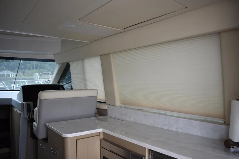 Me Yacht Photos Pics Interior of 2021 Regal 42 Fly yacht with modern design and sleek furnishings.