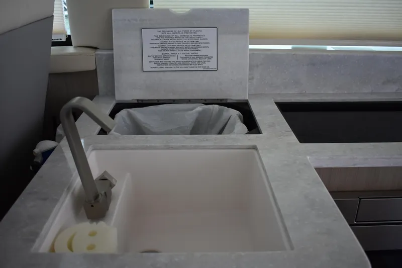Me Yacht Photos Pics Modern kitchen sink area on 2021 Regal 42 Fly yacht.