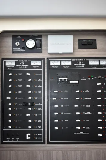 Me Yacht Photos Pics Electrical control panel on a 2021 Regal 42 Fly yacht.