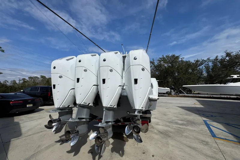  Yacht Photos Pics 2026 Invincible 43 Open Fisherman with four powerful outboard engines.