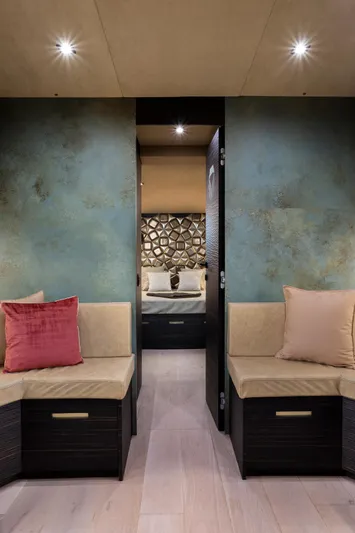 Katana Yacht Photos Pics Interior of 2023 Apex Yachts Wasabi 60, featuring elegant seating and modern design.