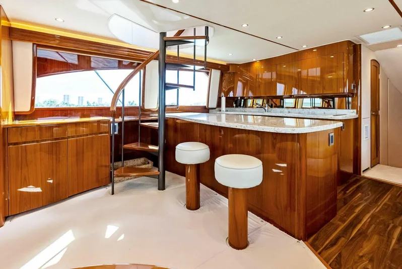 Princess Lily Yacht Photos Pics 2015 Viking 66 Enclosed Bridge