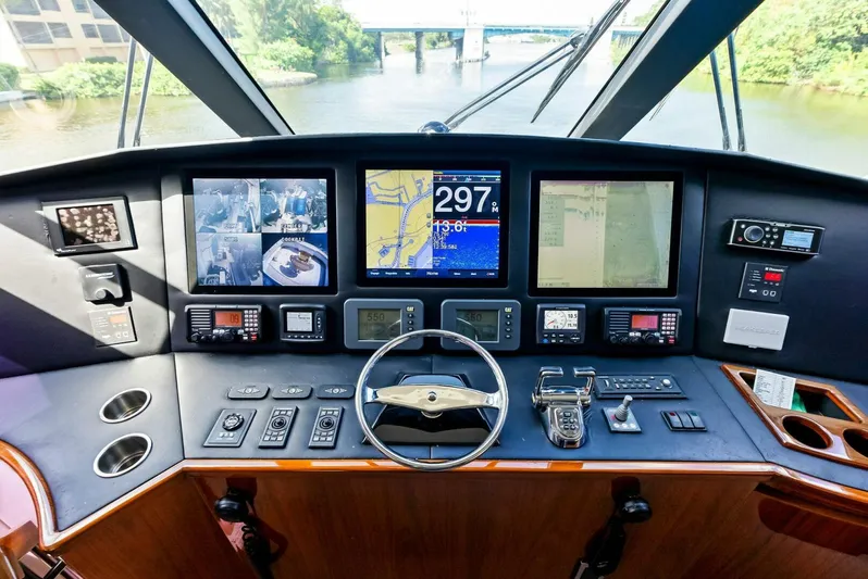 Princess Lily Yacht Photos Pics 2015 Viking 66 Enclosed Bridge