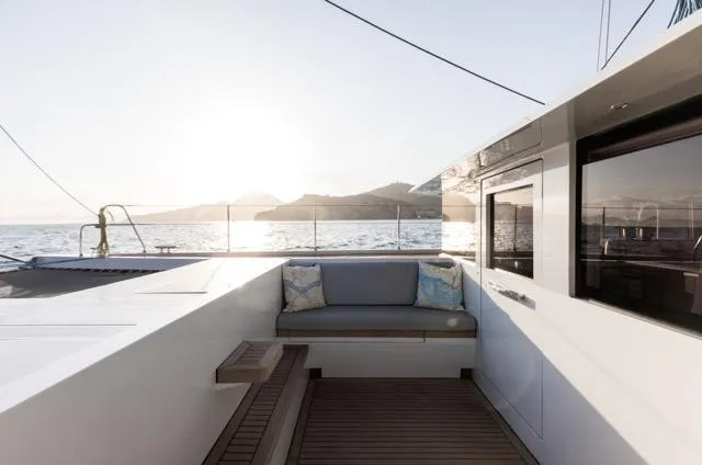  Yacht Photos Pics Luxurious Eyecat 55 Autumn yacht deck with ocean view at sunset, 2024 model.