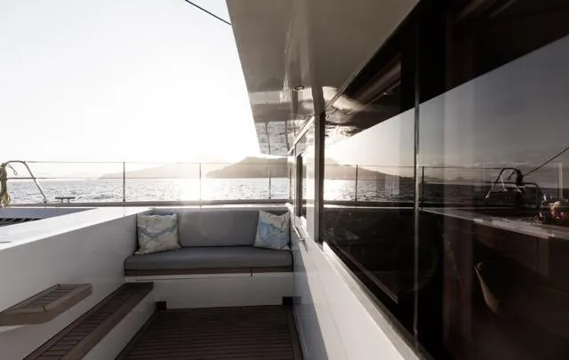  Yacht Photos Pics Luxurious Eyecat 55 Autumn yacht deck with sunset view, 2024 model.