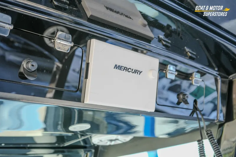  Yacht Photos Pics 2023 HCB 39 Speciale boat dashboard featuring Mercury equipment.