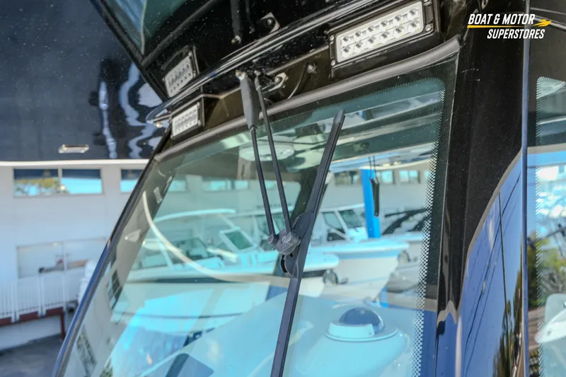  Yacht Photos Pics 2023 HCB 39 Speciale boat windshield with wipers and LED lights.