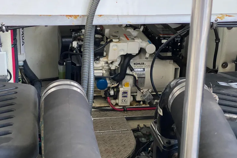 Yachtsea Yacht Photos Pics Engine room of a 2004 Formula 40 Performance Cruiser with Kohler power system.