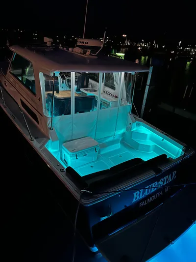 Blue Star Yacht Photos Pics Cockpit at Night