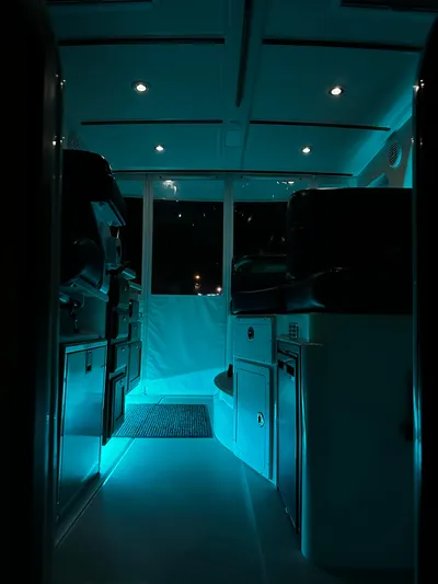 Blue Star Yacht Photos Pics Pilothouse at Night