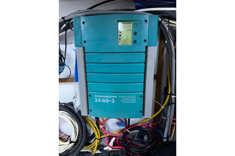 Atlantis Yacht Photos Pics Mastervolt Chargemaster 24/60-3 battery charger on Hershine Benship 87, 1996 model.