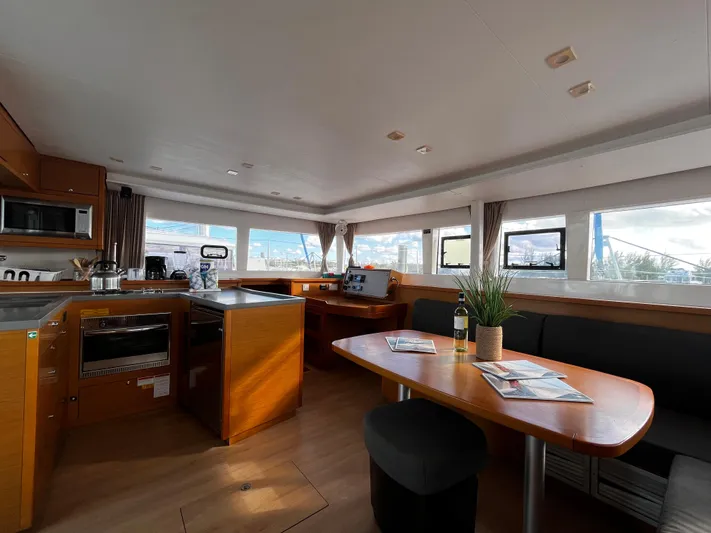 Cristal Yacht Photos Pics Cristal - Saloon & Galley View (1)