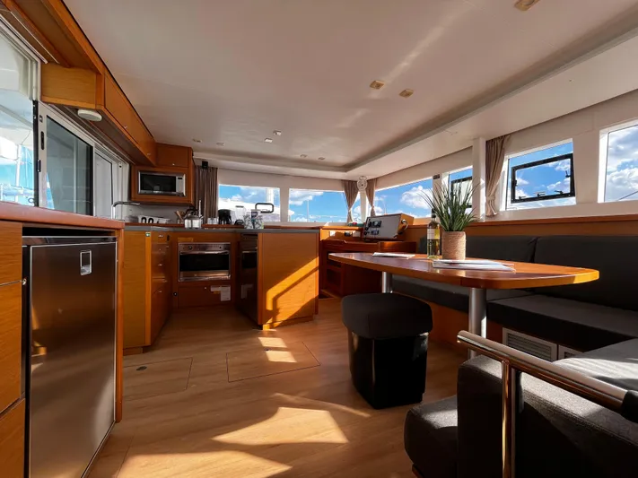 Cristal Yacht Photos Pics Cristal - Galley & Saloon View (4)