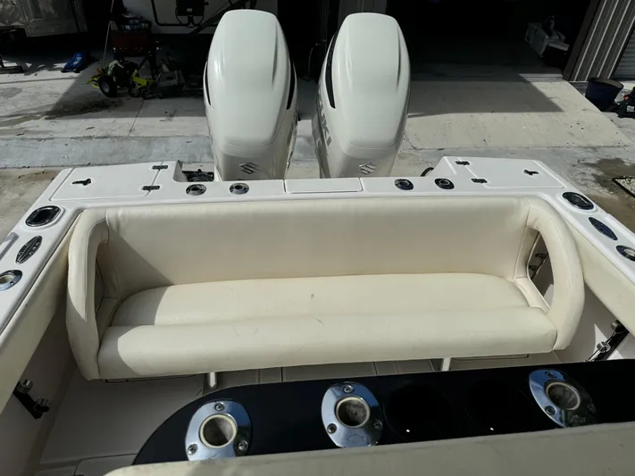  Yacht Photos Pics 2001 Intrepid 327 Center Console boat with dual engines and cushioned seating.
