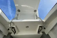 2021 Comitti Isola 33 boat interior with modern design and sleek fixtures.