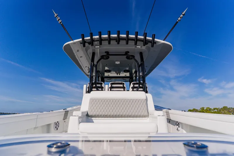  Yacht Photos Pics 2024 Costa Custom Boats 34SV, sleek design under clear blue sky.