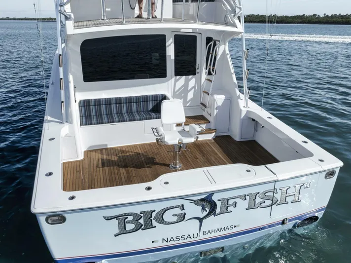 Big Fish II Yacht Photos Pics 2005 Viking Convertible yacht "Big Fish" docked in Nassau, Bahamas.