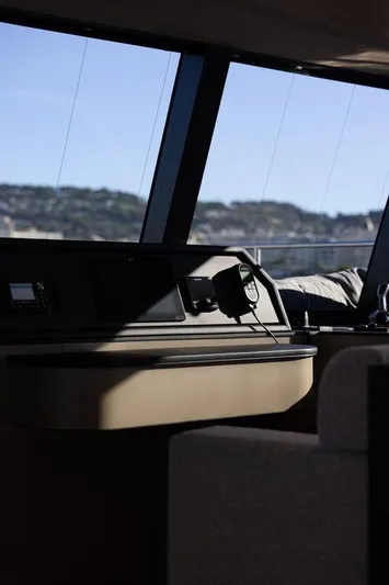 Full Moon Yacht Photos Pics Interior view of 2024 Moon 60 Sail yacht with scenic window view.