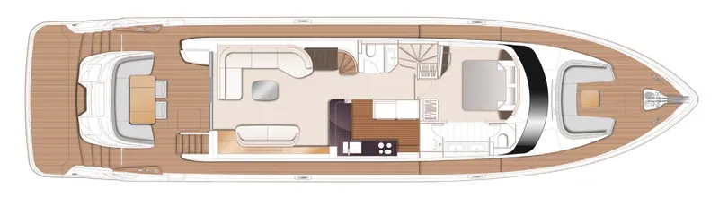  Yacht Photos Pics Floor plan of 2024 Princess X80 yacht, showcasing luxurious interior layout and design.