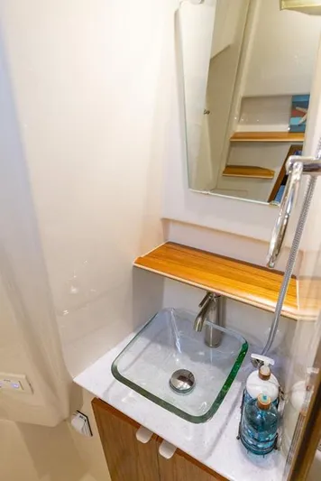  Yacht Photos Pics Modern bathroom sink in 2025 Ranger Tugs 43 Command Bridge yacht.