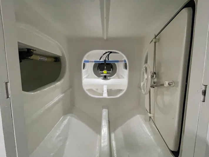 Blade Yacht Photos Pics Interior of a 2007 Pantera 80 GT boat, featuring a white, streamlined design.