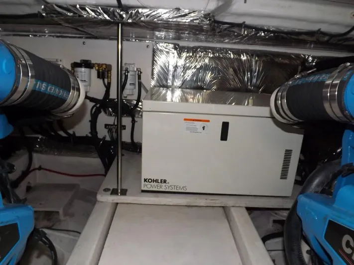 Yacht Photos Pics Engine room of 2007 Tiara Yachts 3600 Sovran with Kohler power system.
