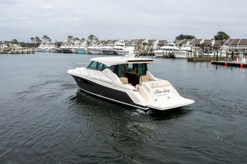 Silver Lining Yacht Photos Pics 2015 Tiara Yachts 44 Coupe- SILVER LINING- Transom