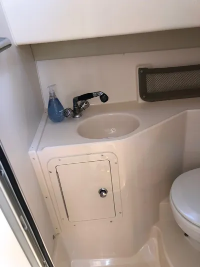  Yacht Photos Pics 2009 Grady-White CHESAPEAKE boat bathroom with sink and toilet.