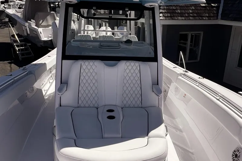  Yacht Photos Pics 2025 Sportsman Open 352 Center Console boat with luxurious seating and sleek design.