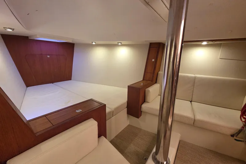 Blue Star Yacht Photos Pics Luxurious interior of 2018 Tofinou 12 yacht with elegant seating and modern design.