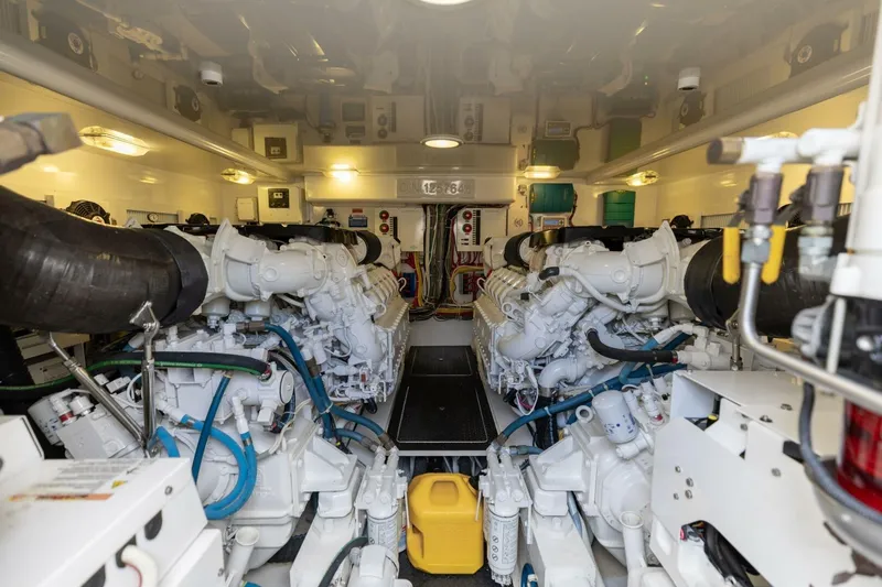 Up To It Yacht Photos Pics 2015 Viking 52 Sport Tower- UP TO IT- Engine Room